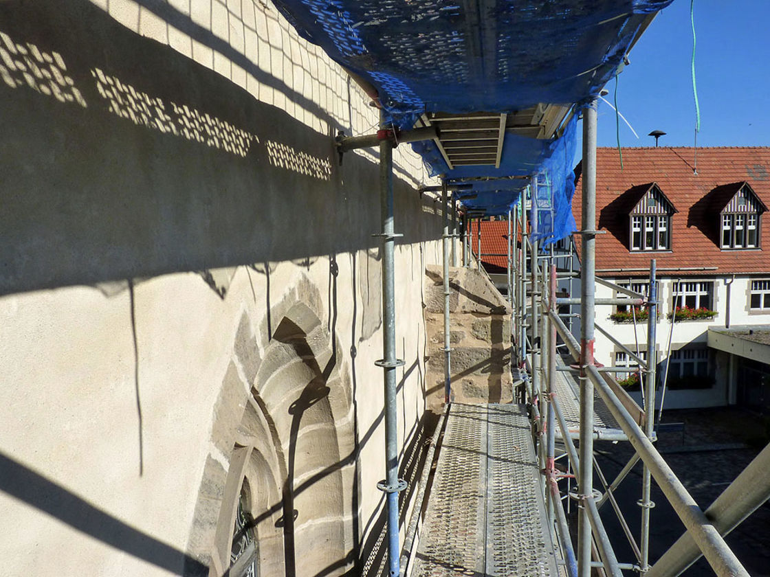 Dach- und Putzarbeiten 20. Oktober 2016 (Foto: Karl-Franz Thiede)